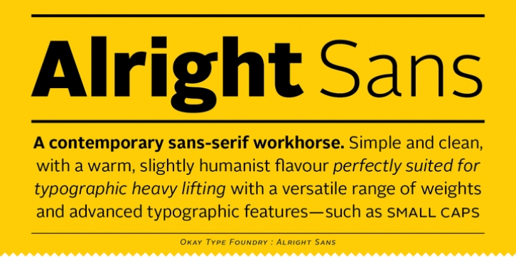Przykładowa czcionka Alright Sans #1